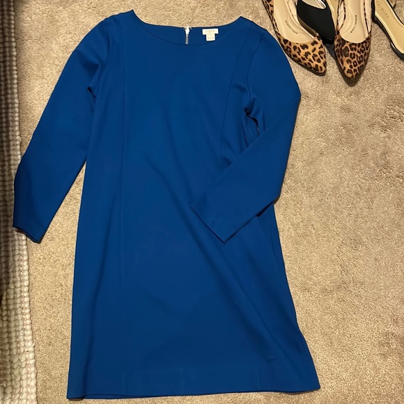 J crew 3/4 sleeve shift dress - Picture 1 of 3